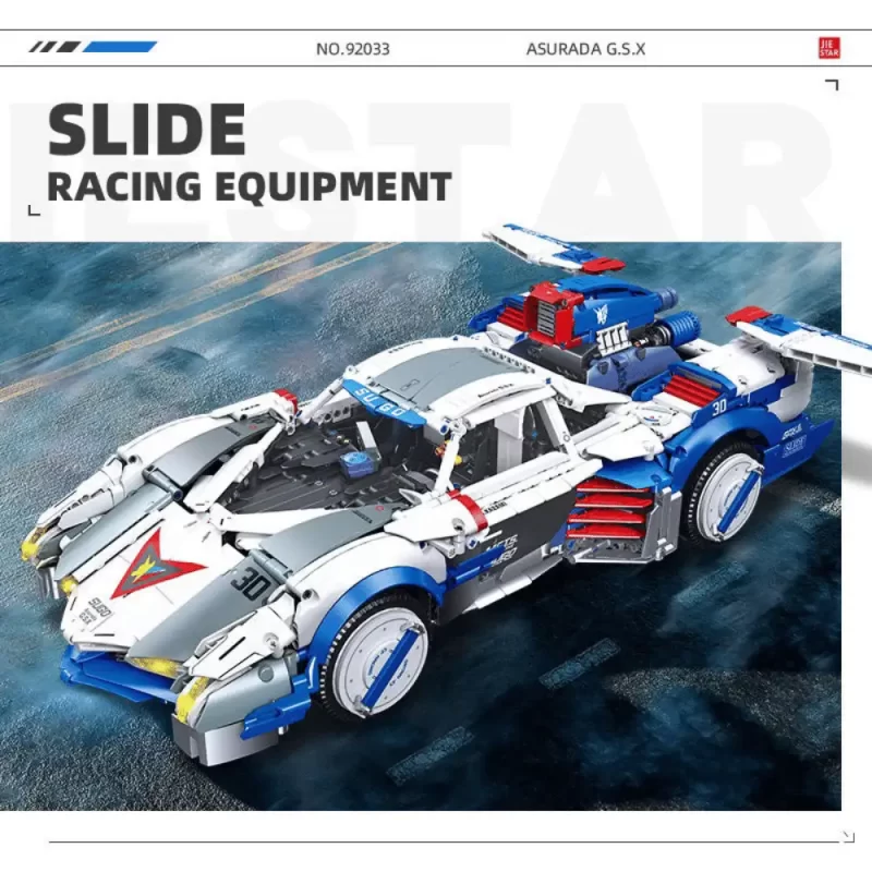Technic Brick Set Aslada GSX Super Racing Car JIESTAR 92033 - Image 5